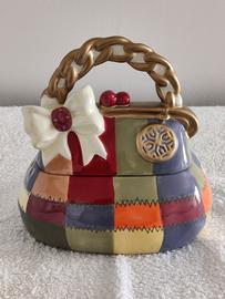 Scatola in ceramica a forma di borsetta Livellara 