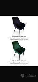 Elegsnti sedie in velluto come nuove