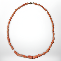 Collana Vintage Corallo Rosa Salmone 62,5 cm