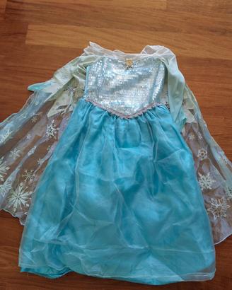Vestito carnevale Elsa 5/6 anni