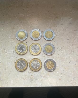 Monete Lire 500 e Lire 1000