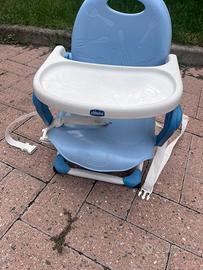 Seggiolino da tavolo Chicco azzurro con vassoio