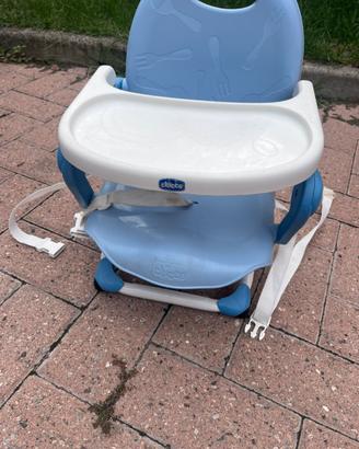 Seggiolino da tavolo Chicco azzurro con vassoio