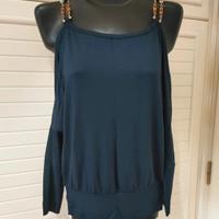 Maglietta blu con dettagli