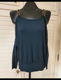 Maglietta blu con dettagli