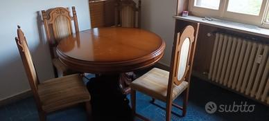 tavolo rotondo con 6 sedie 