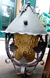 Lampioncino ferro battuto 50x30x30 fatto a mano 