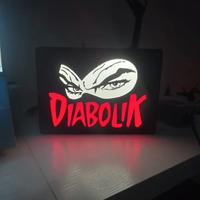 Lampada LED Diabolik insegna luminosa stampa 3d