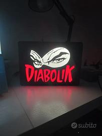 Lampada LED Diabolik insegna luminosa stampa 3d