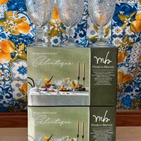 6 CALICI VETRO TRASPARENTE MARCA MASTRO BIANCO 