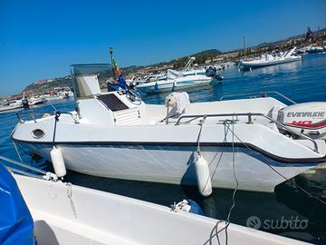 Barca mt 6 motore evinrude 40hp NO PATENTE