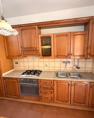 Cucina completa in legno 3,50 m con elettrodomesti