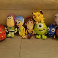 Lotto peluche disney/pixar