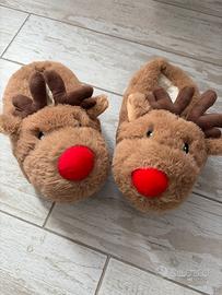 Pantofole a forma di renna