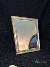 Cornice specchio argento silver vetro vintage