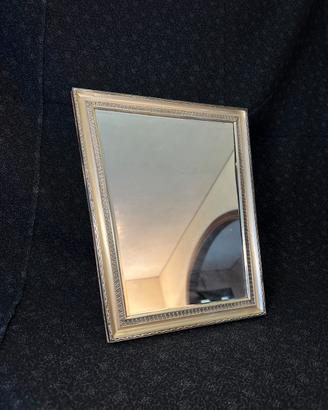 Cornice specchio argento silver vetro vintage