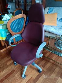 Poltrona anatomica in ecopelle 