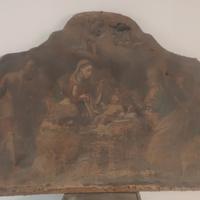 antico dipinto a olio su tela