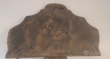 antico dipinto a olio su tela