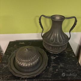 Set arredamento in peltro vintage