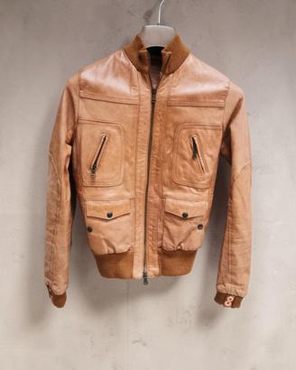 giubbotto bomber NEW AGE in pelle donna nuovo