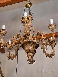 lampadario legno