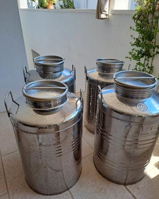 Bidoni olio acciaio inox