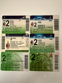 Abbonamenti,biglietti partite Milan anni 2000