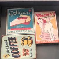 Quadri stampe in tela vintage cucina bar