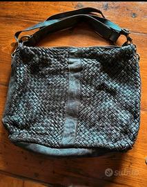 borsa Hobo pelle Intrecciata made in Italy Firenze