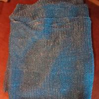 Sciarpona/scialle blu con strass