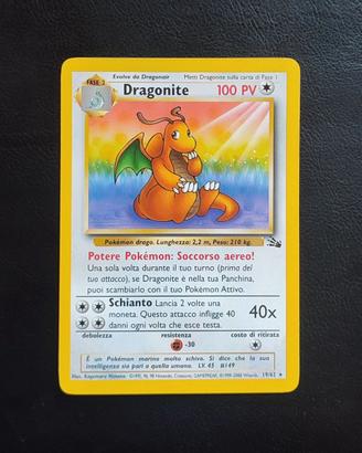 Carta Pokémon Dragonite rara 19/62 ita