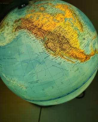 Mappamondo in lingua tedesca