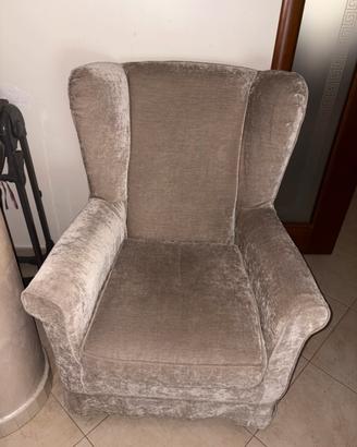 Poltrona Bergère A Orecchie Sfoderabile