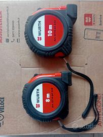Rulline flessometro Wurth due pezzi 8M e 10M