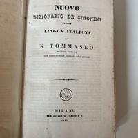 Libro antico "Nuovo Dizionario de Sinonimi" 1833