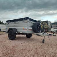 Carrello rimorchio auto mono asse in alluminio