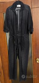 BA&SH - tuta jeans nera