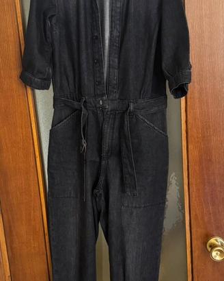 BA&SH - tuta jeans nera