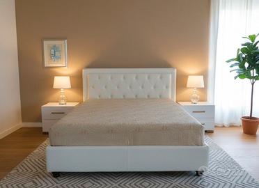 Letto Chester in vera pelle con rete a 2 movimenti