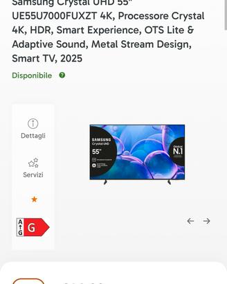 Samsung serie 7000 Crystal UHD 55"