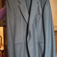 giacca gessata grigia uomo