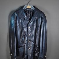 Vera Pelle Vintage 73s Black Leather Jacket Mens