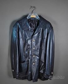 Vera Pelle Vintage 73s Black Leather Jacket Mens