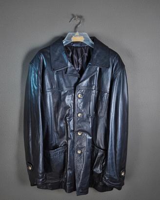 Vera Pelle Vintage 73s Black Leather Jacket Mens