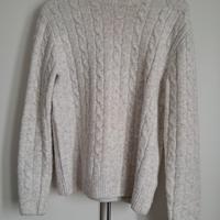 maglione intrecciato bianco