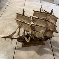 Modellino navale in legno-Bergantin Secolo XVIII