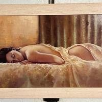 Poster su tavola con cornice legno 138x48