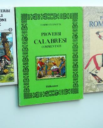 3 libri - PROVERBI DIALETTI ITALIANI MOTTI