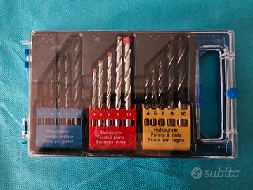 Set punte trapano metallo legno muro 16 pezzi